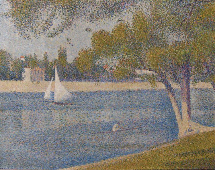 Georges Seurat The river Seine at La Grande-Jatte